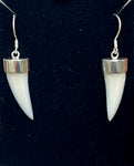 Silver Capped Mako Earrings #1