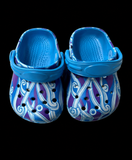 Infant Blue Purple and White Maori Slip-Ons