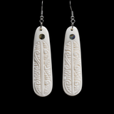 Etched drop earrings