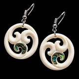 Etched koru earrings