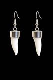 Silver Capped Mako Earrings #1