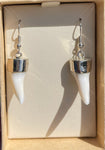 Silver Capped Mako Earrings #2