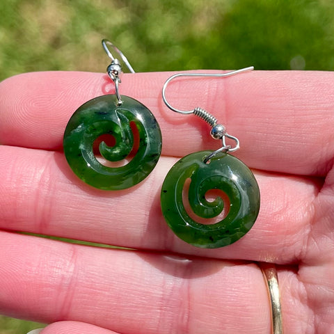 Pounamu Earrings Koru
