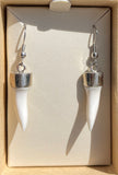 Silver Capped Mako Earrings #1
