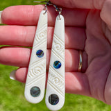 Etched Drop Earrings