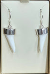 Silver Capped Mako Earrings #1