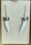 Silver Capped Mako Earrings #3