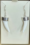 Silver Capped Mako Earrings #4