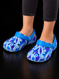 Kids Blue Purple and White Maori Slip-Ons